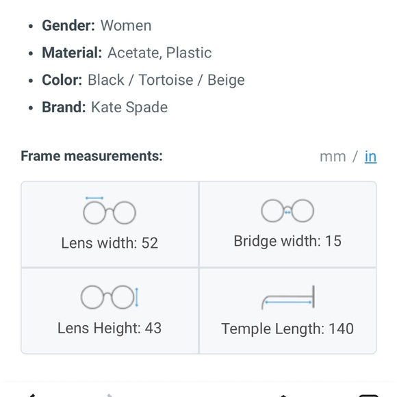 KATE SPADE • Johnna Cat-Eye Perscripton Glasses - Picture 10 of 11